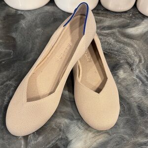 Rothy's Beige and Blue Women's Flats